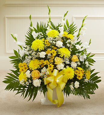 Heartfelt Tribute Floor Basket Arrangement